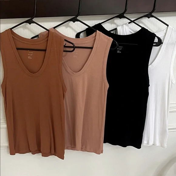 a new day Women's Tank Top Bundle - Rust, Tan, Black, White - Picture 4 of 5